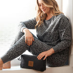 Black Extra Large Canvas Cosmetic Bag Young Spirit