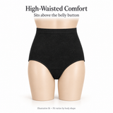 Black Bamboo Seamless High-Waisted Briefs – 1 Pack