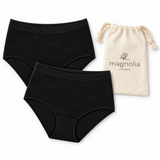 Black Bamboo Seamless High-Waisted Briefs – 2 Packs