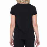 NOIR Bamboo Elastane Twist Tee