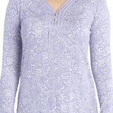 Dawn Paisley Bamboo Elastane Henley Pyjama Set | women's winter pyjamas | Magnolia Lounge Australia