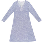 Dawn Paisley Bamboo Elastane Henley Winter Nightie | Magnolia Lounge Australia