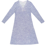 Dawn Paisley Bamboo Elastane Henley Winter Nightie | Magnolia Lounge Australia