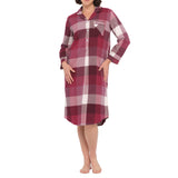 Deep Twilight Flannelette Cotton Midi Nightshirt