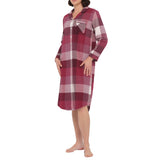 Deep Twilight Flannelette Cotton Midi Nightshirt