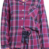 Dusk Check Flannelette Cotton Pyjama Set | women's winter pyjama set | Magnolia Lounge Australia