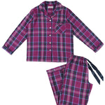 Dusk Check Flannelette Cotton Pyjama Set | women's winter pyjama set | Magnolia Lounge Australia