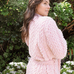 Dusty Pink Button Up Fleece Dressing Gown | Winter dressing gowns | Magnolia Lounge Australia