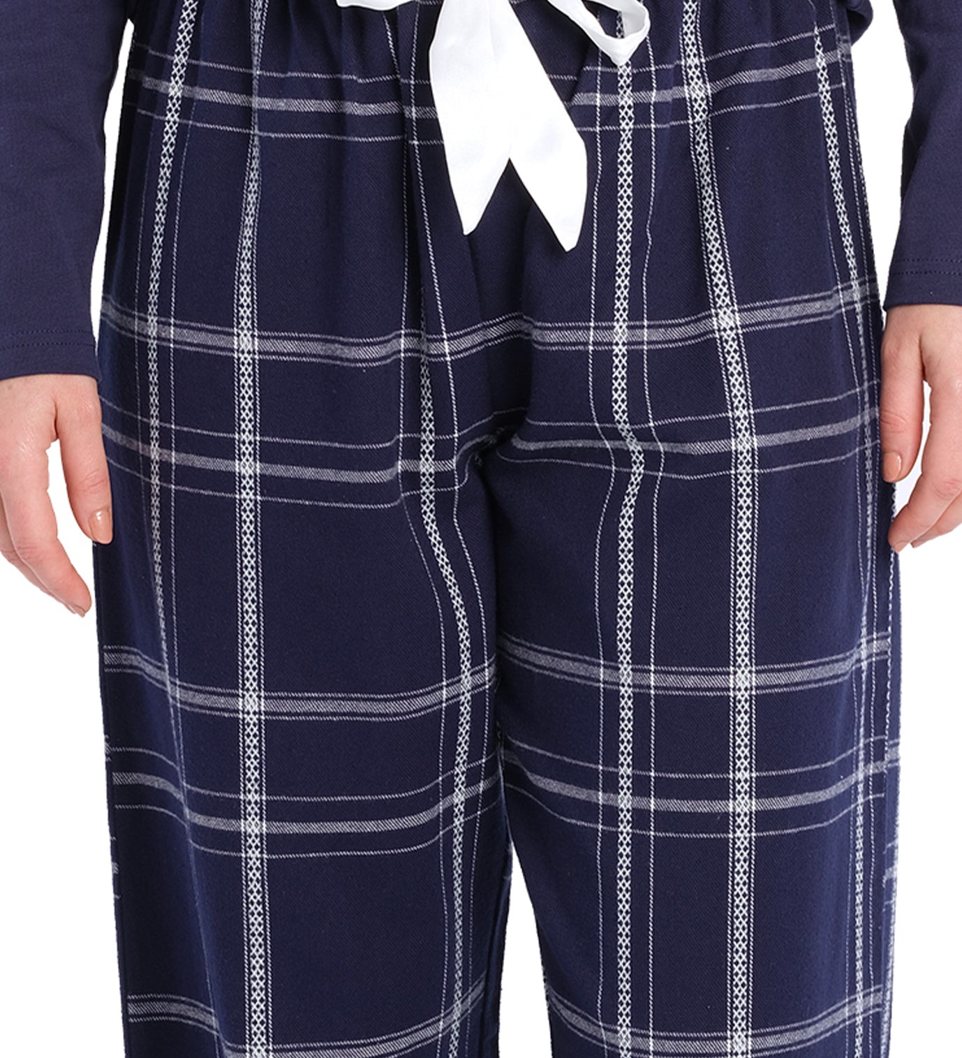 Evening Check Flannelette Cotton Pyjama Pants | womens winter pyjama pants | Magnolia Lounge Australia
