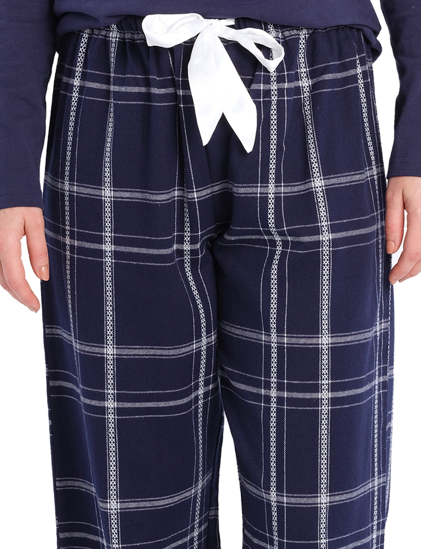 Evening Check Flannelette Cotton Pyjama Pants | womens winter pyjama pants | Magnolia Lounge Australia