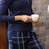 Evening Check Flannelette Cotton Pyjama Pants | womens winter pyjama pants | Magnolia Lounge Australia