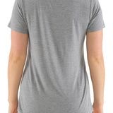 Women's Grey Premium Bamboo V Neck Tee