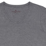 Women's Grey Premium Bamboo V Neck Tee