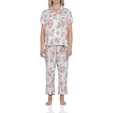 Barcelona Floral Viscose ⅞ Pyjama Set