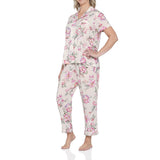 Barcelona Floral Viscose ⅞ Pyjama Set