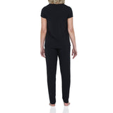 NOIR Bamboo Elastane Twist SS Tee & Tapered Pant Set
