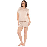 Champagne Lux Satin Shortie Pyjama Set