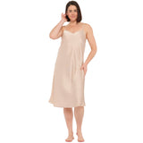 Champagne Lux Satin Midi Chemise