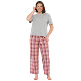 Sunset Gingham Slouch Tee and Seersucker Pyjama Set