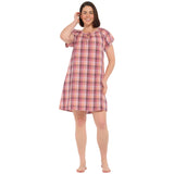 Sunset Gingham Cotton Seersucker Nightie