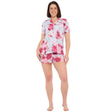 Tranquil Floral Viscose Shortie Pyjama Set