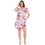 Tranquil Floral Viscose Short Sleeve Nightshirt