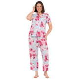 Tranquil Floral Viscose Cropped ⅞ Pyjama Set