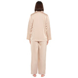 Champagne Lux Satin Long Sleeve Pyjama Set