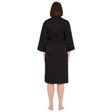 Black Lux Satin Midi Robe
