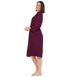 Plum Lux Satin Midi Robe