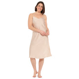 Champagne Lux Satin Midi Chemise