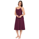 Plum Lux Satin Midi Chemise
