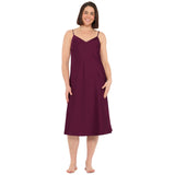 Plum Lux Satin Midi Chemise