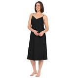 Black Lux Satin Midi Chemise