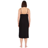Black Lux Satin Midi Chemise