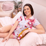 Tranquil Floral Viscose Shortie Pyjama Set