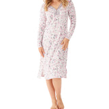 Jasmine Viscose Elastane Henley Nightie Magnolia Lounge Australia | Moisture Wicking Women's Winter Nightie