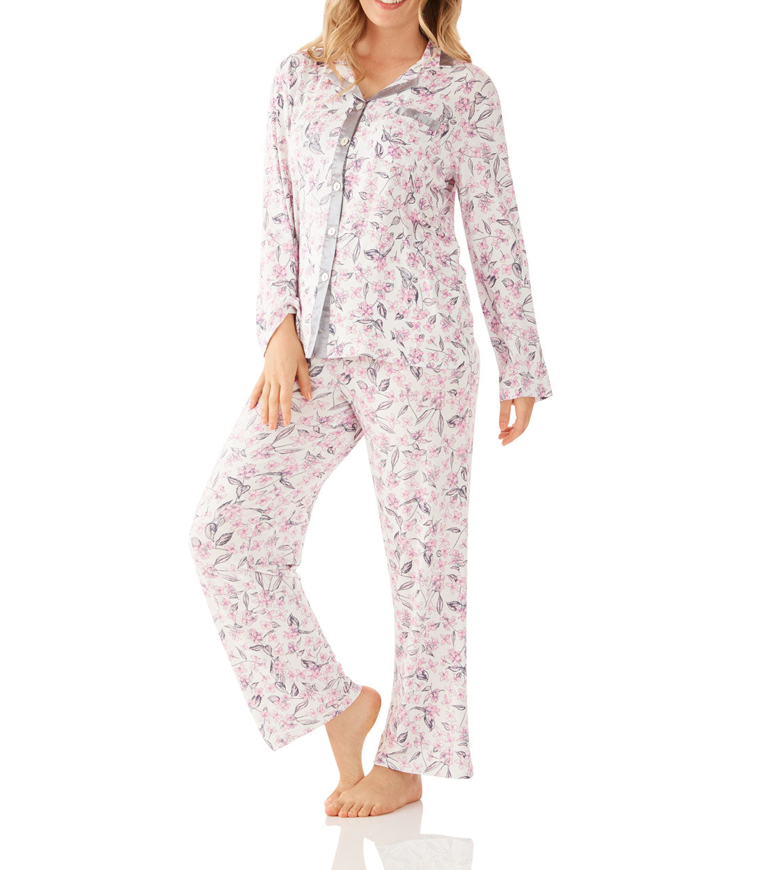 Women's Winter Pyjama Set | Jasmine Viscose Elastane Pyjama Set | Magnolia Lounge Australia