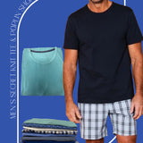Men's Secret Knit Tee & Poplin Shorts PJ Set