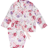 Women’s winter pyjama set Australia | Emilia Floral Viscose Cotton Pyjama Set | Magnolia Lounge Australia