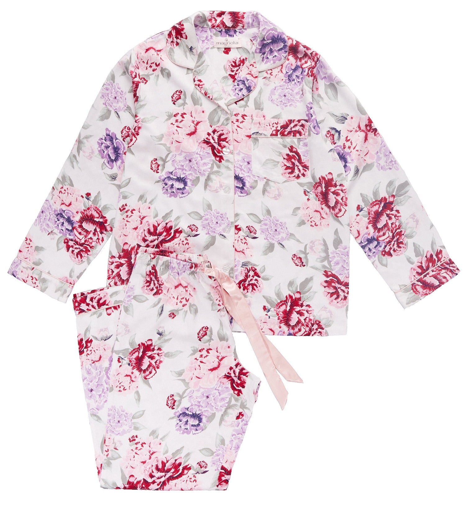 Women’s winter pyjama set Australia | Emilia Floral Viscose Cotton Pyjama Set | Magnolia Lounge Australia
