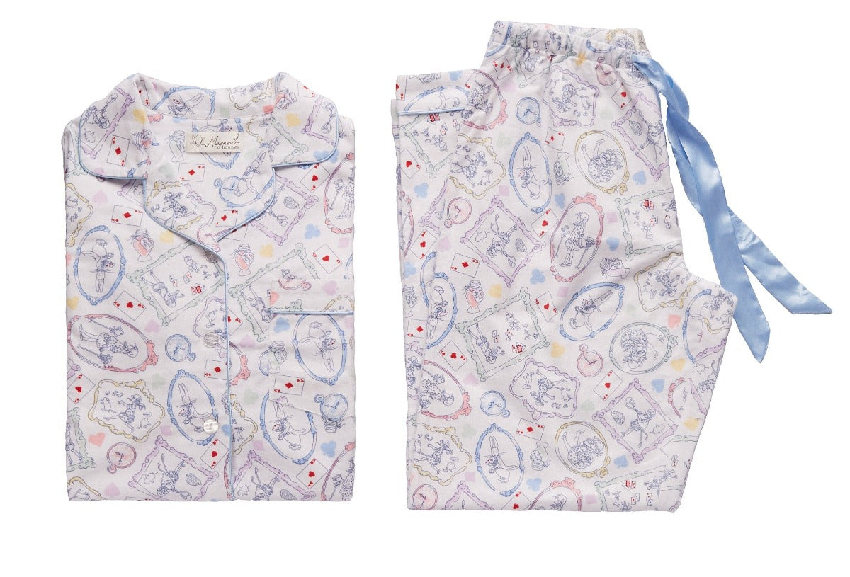 Alice In Wonderland Womens Cotton Flannelette Pyjama Set Young Spirit