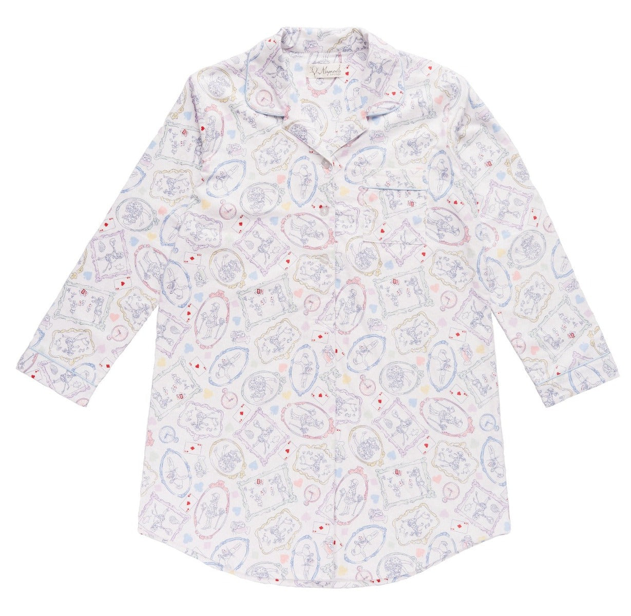 Alice In Wonderland Womens Cotton Flannelette Nightie Young Spirit