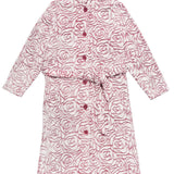 Women’s winter dressing gown | Raspberry Button Up Fleece Dressing Gown | Magnolia Lounge Australia