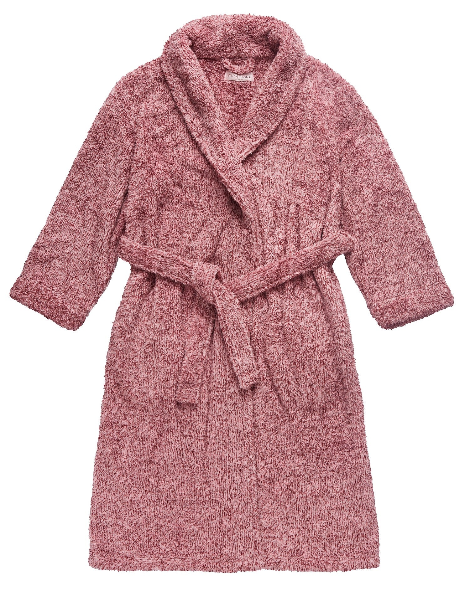 Women's Winter Dressing Gown Australia | Berry Marle Shawl Collar Fleece Dressing Gown | Magnolia Lounge