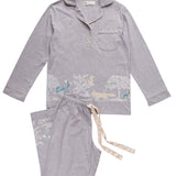 Womens winter pyjama set| Pure Soft Cotton Knit Pyjama Set - Into The Woods | Magnolia Lounge Australia