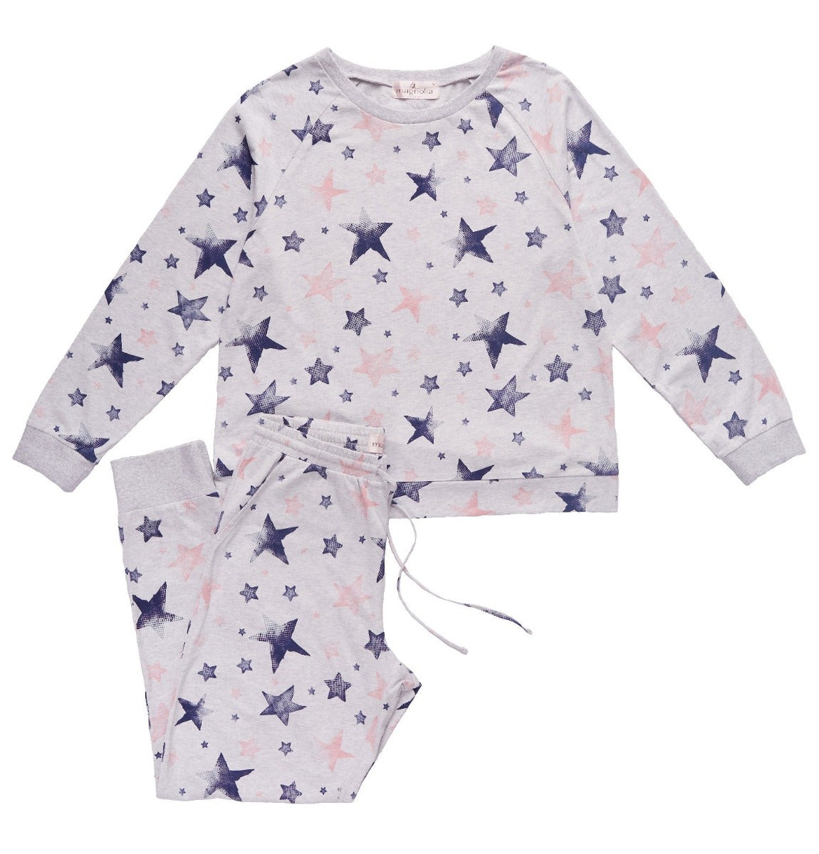  Women’s winter pyjama set | Stella Cotton Peached Jersey Raglan Sleeve Tee & Pant Pyjama Set Magnolia Lounge | Magnolia Lounge Australia