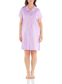 Magnolias Silky Cotton Sateen Wisteria Nightie - Women's Summer Cotton Nighties