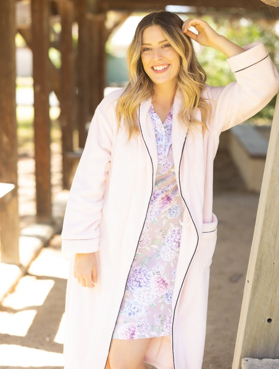 Buy Womens Bathrobe Soft Fleece Dressing Gown Ladies Winter Warm Long Robe  Housecoat Full Length Online at desertcartINDIA