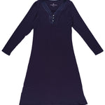 Night Sky Bamboo Elastane Henley Nightie | womens winter nightie | Magnolia Lounge Australia
